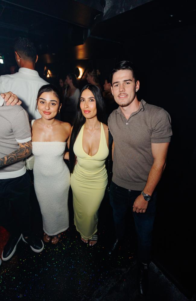 Kyal Martin, Christina Frasca, Jay Martin at Su Casa Nightclub. Picture: Cut by Jack