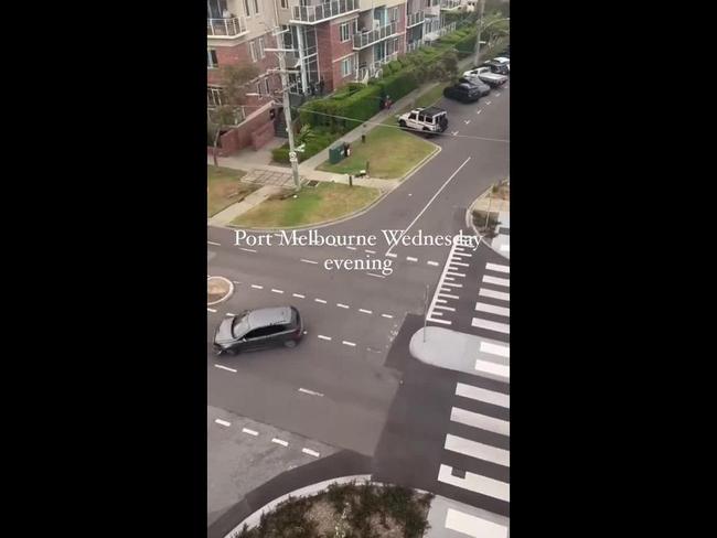 Car mounts footpath and strikes pedestrian in Port Melbourne