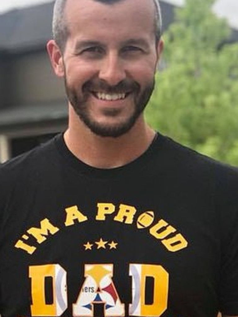 Chris Watts in his ‘I’m a proud dad’ T-shirt.