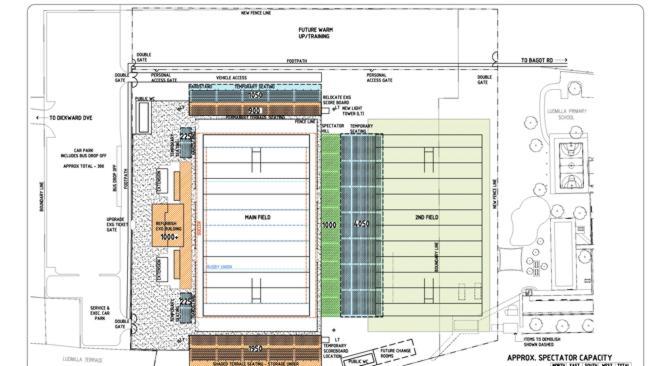 Part of the tendered plan for the Richardson Park upgrade. Picture: Supplied