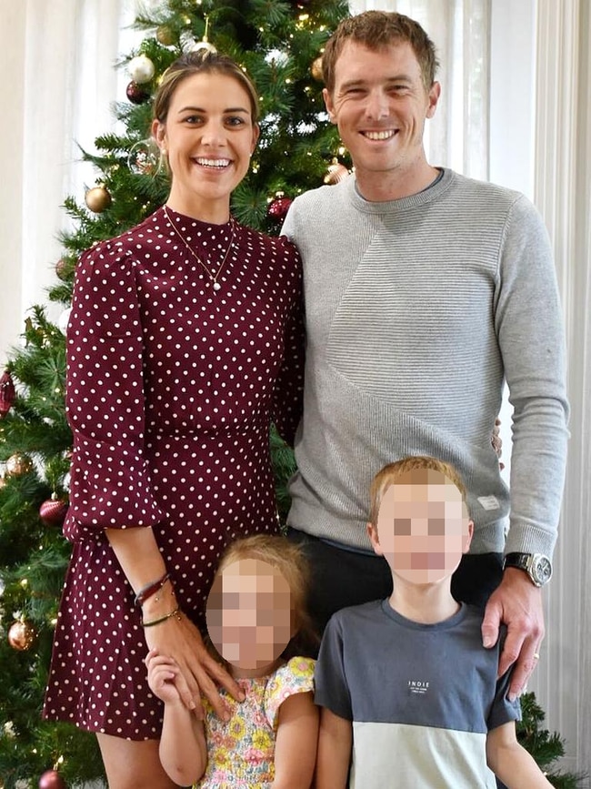 Melissa Hoskins pictured in her husband Rohan Dennis' instagram post alongside her two children. Picture: Supplied.