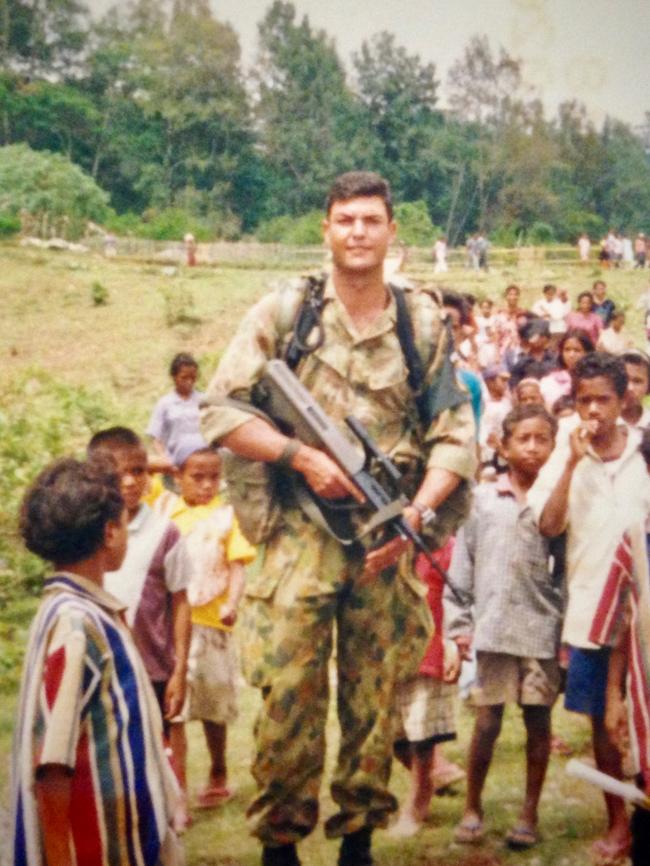 Ben Farinazzo while serving in the ADF. Picture: Supplied