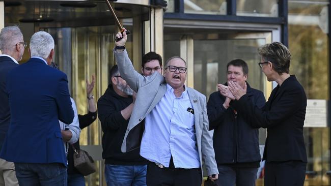 TWU SA/ NT branch secretary Ian Smith celebrates the decision. Picture: NCA NewsWire / Martin Ollman