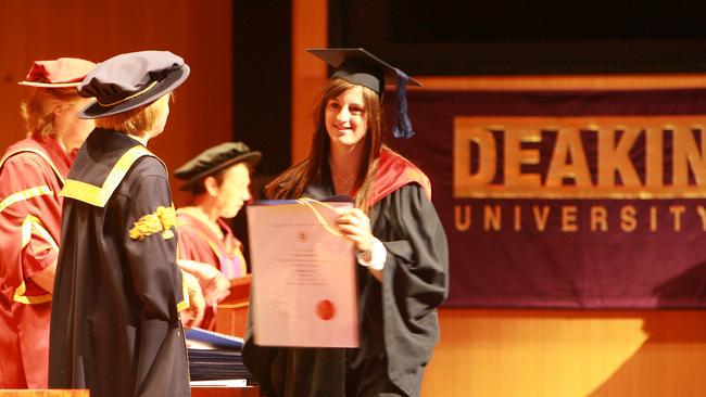 More students, like Lucy Lewis (pictured) will be able to graduate from Deakin University when more places are added.