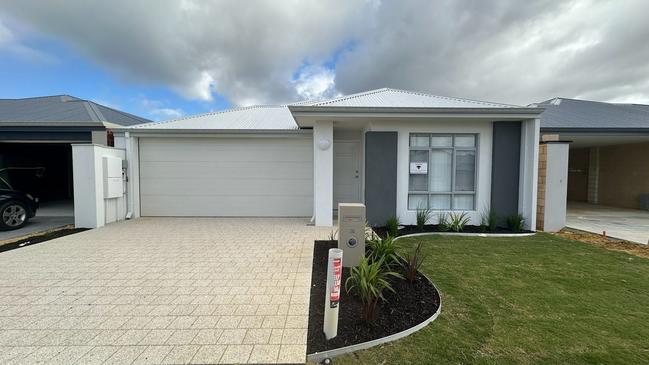 The couple bought a block of land south of Perth last year where they built a four-bedroom house which was listed for rent at the end of August for $680 a week.