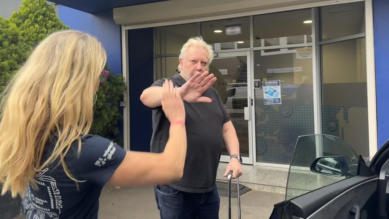 WiseTech founder Richard White outside his company’s headquarters last week. Picture: Liam Mendes