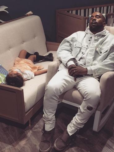 Kanye West with his daughter North. Picture: Instagram