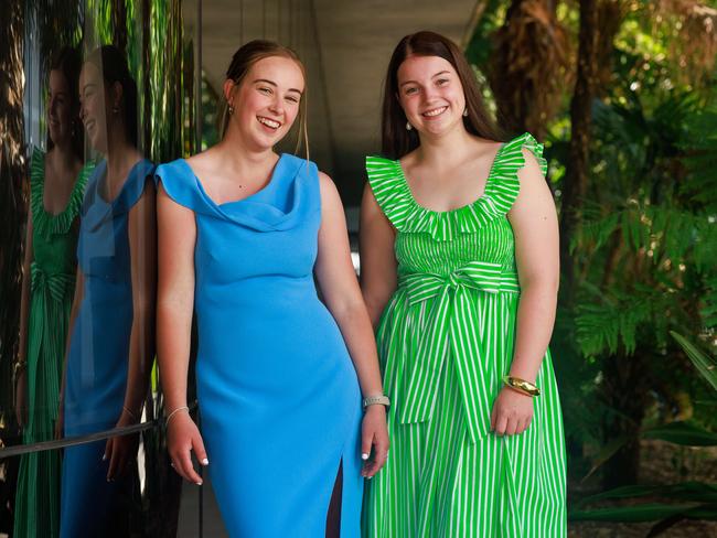 Freya Hooper from Red Bend Catholic College in Forbes and Poppy Starr from Scots All Saints College in Bathurst both achieved joint first in Primary Industries at the NSW HSC First in Course ceremony. Picture: Justin Lloyd