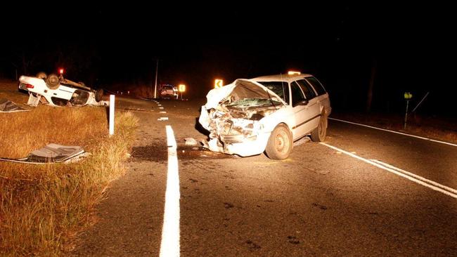 The scene of the crash that will be investigated by the Cairns Forensic Crash Unit.