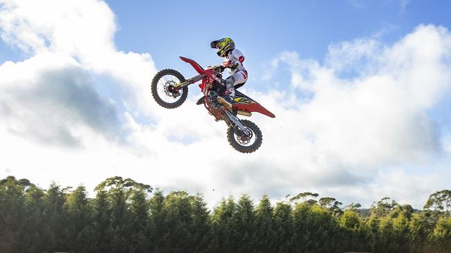 10-year-old motocross rider Mason Ezergailis is heading to the FIM world junior motocross world championship in the Netherlands. Pictures: Zoe Phillips