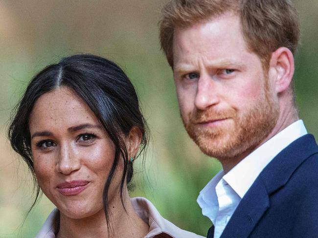 (FILES) In this file photo taken on October 02, 2019 Britain's Prince Harry, Duke of Sussex(R) and Meghan, the Duchess of Sussex(L) arrive at the British High Commissioner residency in Johannesburg where they  will meet with Graca Machel, widow of former South African president Nelson Mandela, in Johannesburg, on October 2, 2019. - Prince Harry Meghan Markle announced Sunday the birth of their daughter Lilibet Diana, who was born in California after a year of turmoil in Britain's royal family. "Lili is named after her great-grandmother, Her Majesty The Queen, whose family nickname is Lilibet. Her middle name, Diana, was chosen to honor her beloved late grandmother, The Princess of Wales," said a statement from the couple. (Photo by Michele Spatari / AFP) / France OUT until 2019-10-17T00:00:00.000+02:00