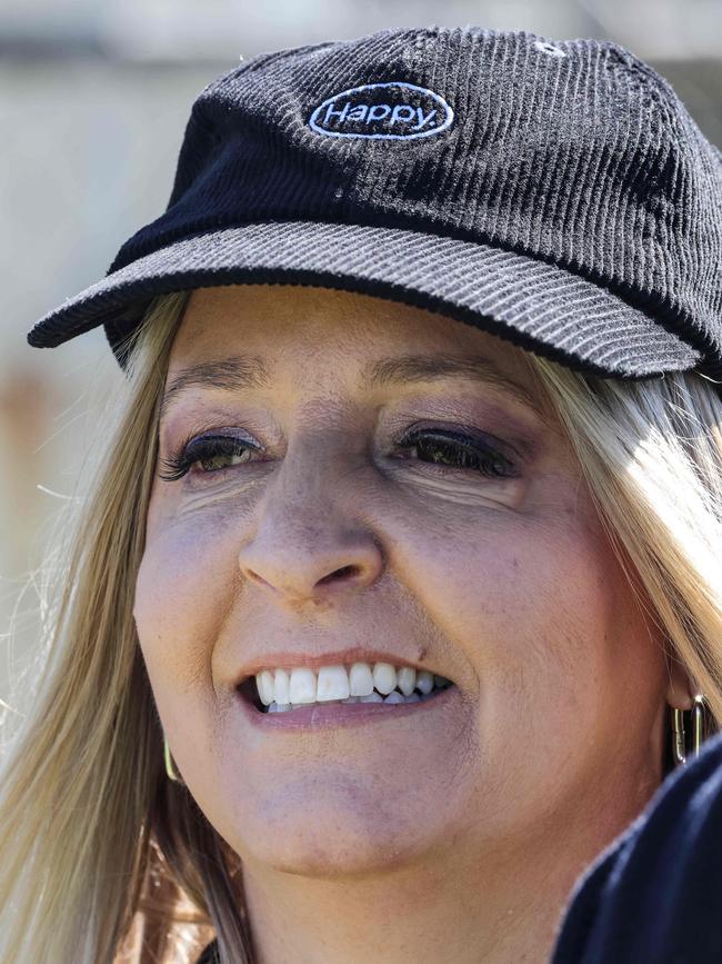 Wendy Smith at Hope Valley Football Club for the anniversary of her son Antonio Lo Iacono's death. Image/Russell Millard Photography