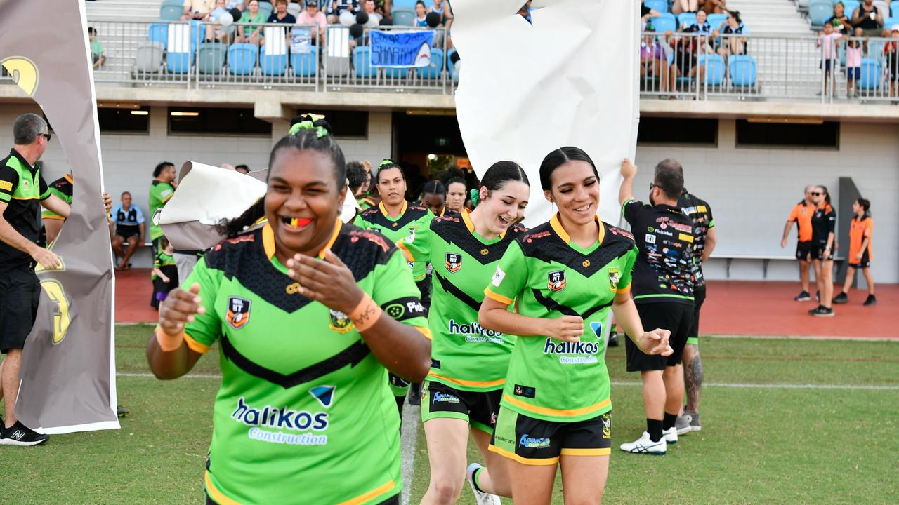 Palmerston Raiders take on Darwin Brothers in the NRL NT women's grand final. Picture: Pema Tamang Pakhrin