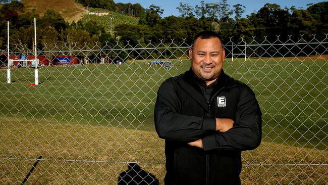 Koniseti Liutai was in camp as security with the Blues in 2014. Picture: Gregg Porteous