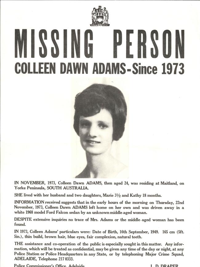 A Missing Person poster. Picture: Supplied