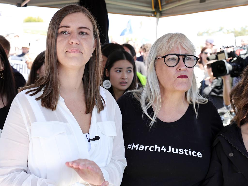 Brittany Higgins Appears At A Womens Justice March In Canberra The