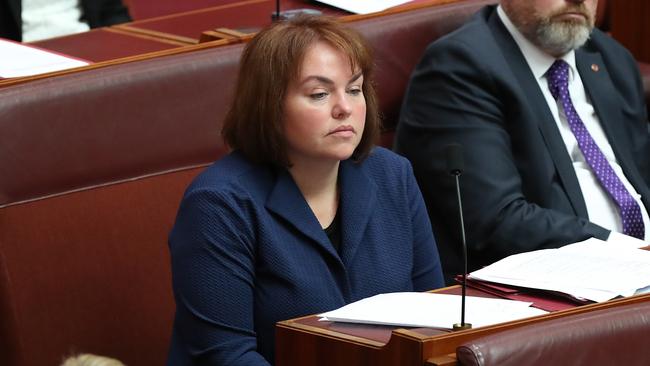 Labor’s Kimberley Kitching in the Senate. Picture: Kym Smith