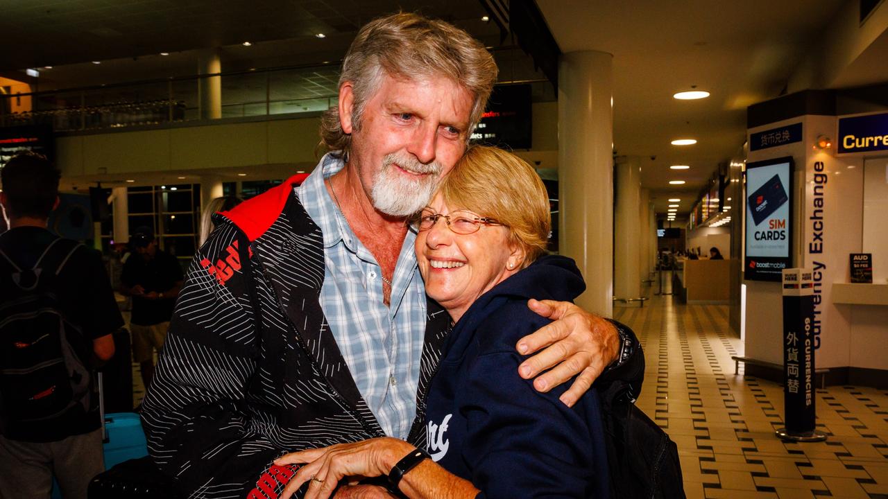 Loved ones are happy and relieved to be reunited after the conflict. Picture: POOL / AFP PHOTO / PATRICK HAMILTON / NewsWire