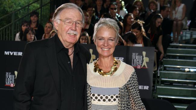 George and wife Kirsty at the Logies in 2009.