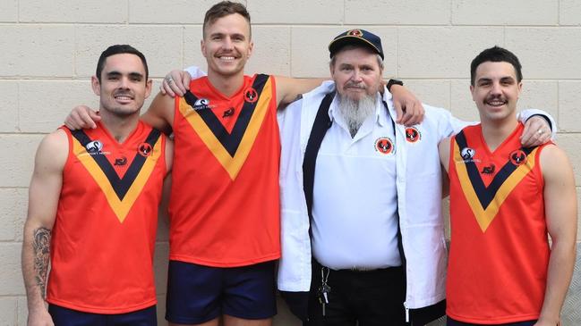 Riley Vanson (left) with fellow Ramblers Alex Pfeiffer and Keynan Harradine. Picture: Facebook