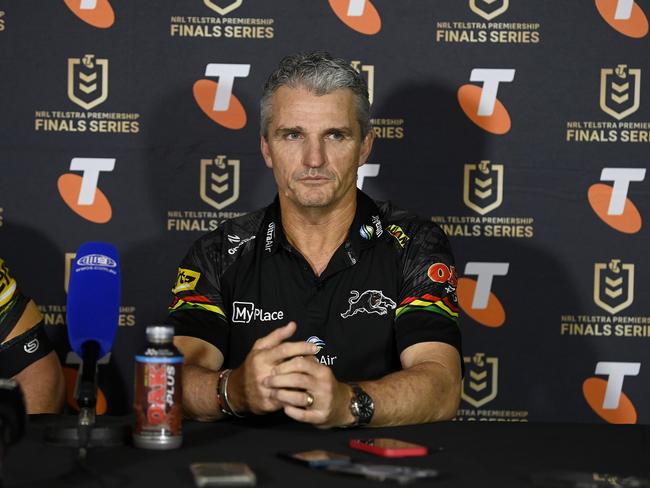 Ivan Cleary slammed the Bunker over a controversial no try decision in the Panther’s win over the Sharks. Picture: NLR Imagery