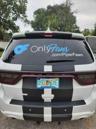 The oversize sticker has sent shockwaves through a Florida Christian school. Picture: Supplied