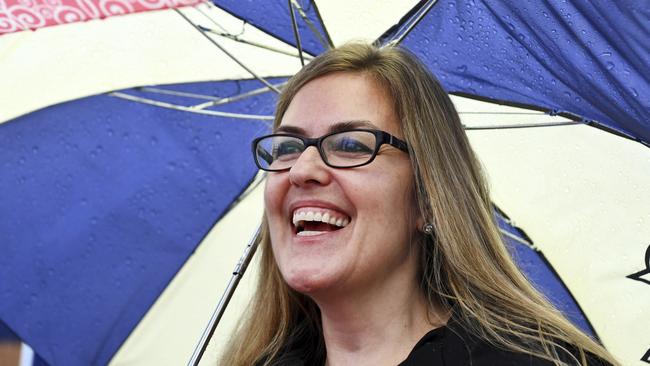 Jennifer Wexton has beaten Republican Barbara Comstock in Virginia. Picture: AP.