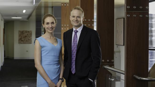 Professor Georgina Long and Professor Richard Scolyer from the Melanoma Institute Australia, The University of Sydney. Picture: Melanoma Institute Australia