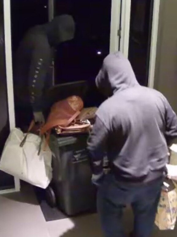 A wheelie bin was used to move $15,000 worth of stolen goods.