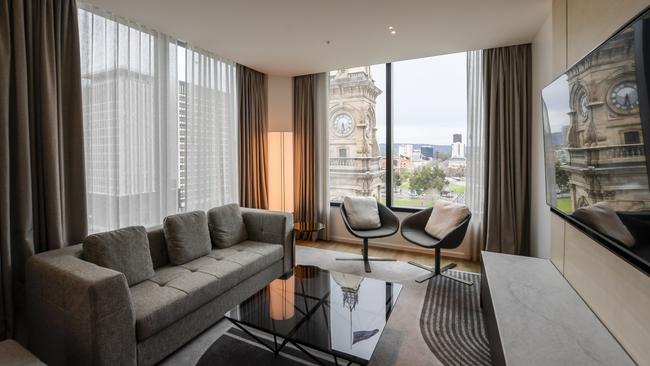 Adelaide Marriott’s rooms start at about $329 a night. Picture: RoyVphotography