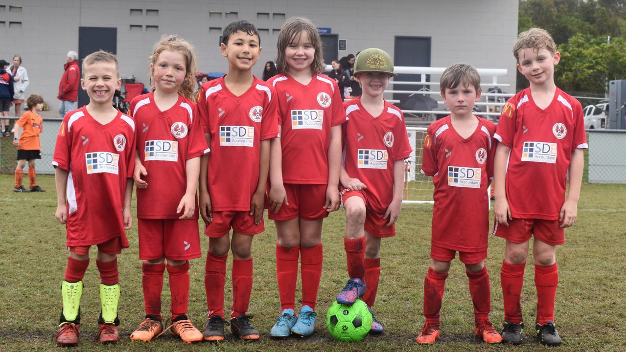 Nambour-Yandina United Falcons under 7s at the Morey Tonen Carnival at Kawana on August 13, 2022. Picture: Eddie Franklin.