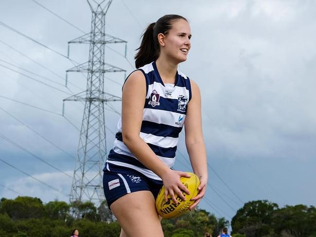 Before moving back home to Perth, I played for the Broadbeach Cats on the Gold Coast. Pic: Brooke Sleep photography.