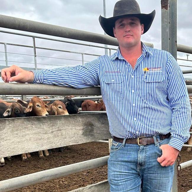 Dustyn Fitzgerald pictured at the Dalrymple saleyards in Queensland.