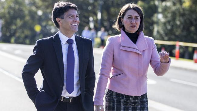 NSW Premier Gladys Berejiklian and Victor Dominello. Picture: Jenny Evans