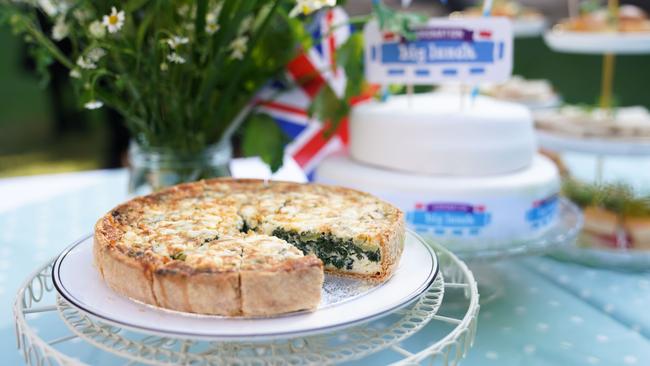 The official coronation quiche at a Coronation Big Lunch hosted by the Archbishop of Canterbury, at Westminster Abbey, in central London. Picture: Getty