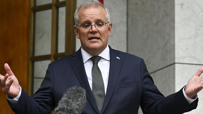 Prime Minister Scott Morrison says national cabinet has not been advised that students should not return until they were fully vaccinated. Picture: Martin Ollman