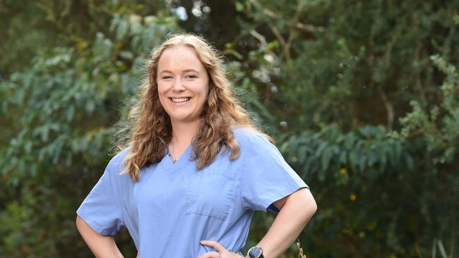 Lizzie Elliott is a third year nurse about to do join the healh system to bolster healthworker numbers and fight COVID19. Picture: Josie Hayden