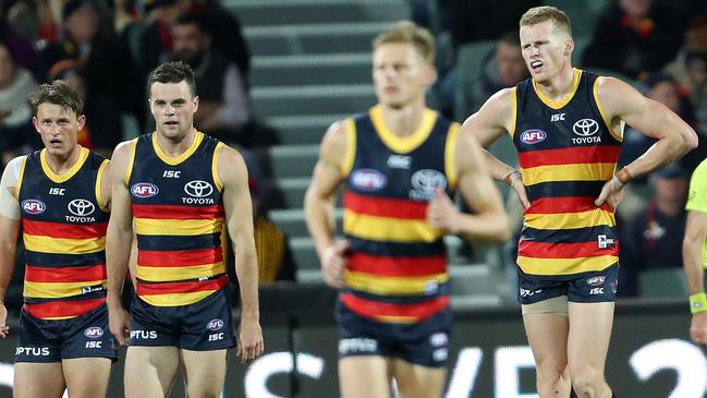 The Crows, they just couldn’t kick straight when the match was there to be won. Picture: Sarah Reed