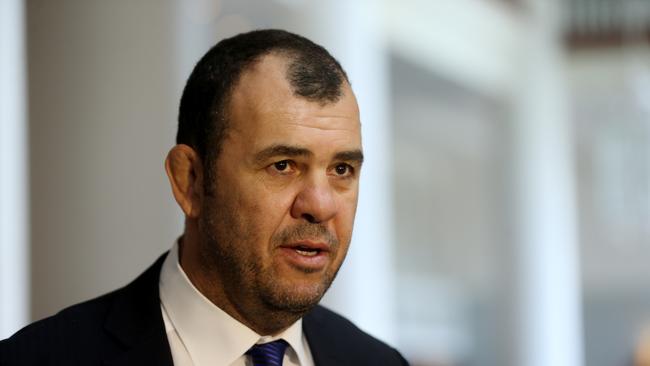 Wallabies coach Michael Cheika will coach his squad in an historic first. Picture: Stewart McLean