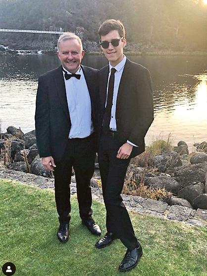 On his birthday in March this year with son Nathan in Launceston. (Pic: Instagram)