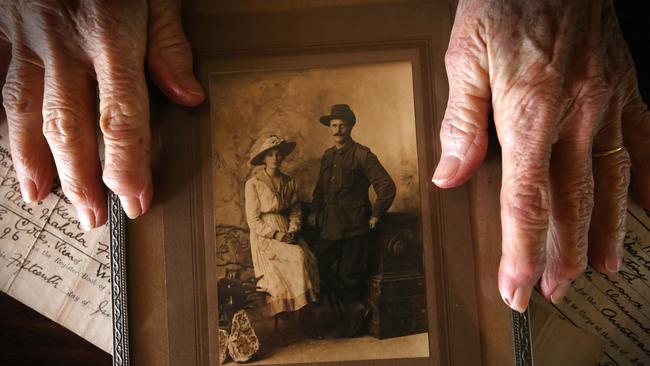 Henry and Laura Keid married 1917 at Wilsford, England. Pic Jamie Hanson