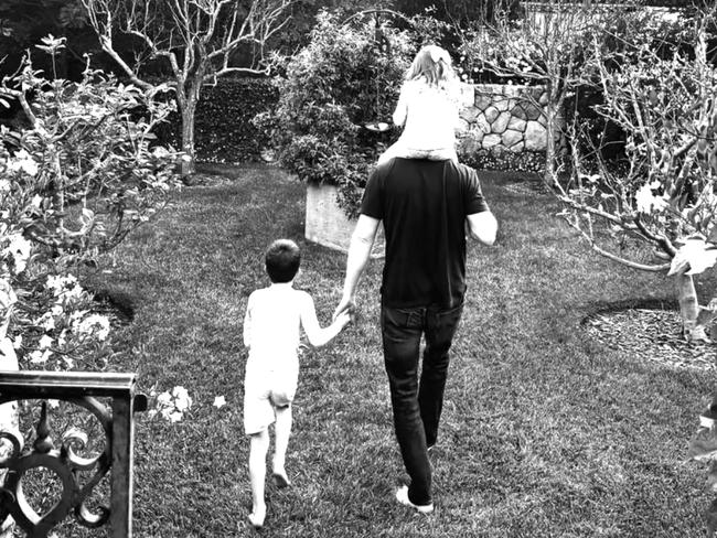 Meghan Markle posted this photo of Prince Harry with their children a day after he lost his UK court case over security. Picture: Instagram/Meghan Markle