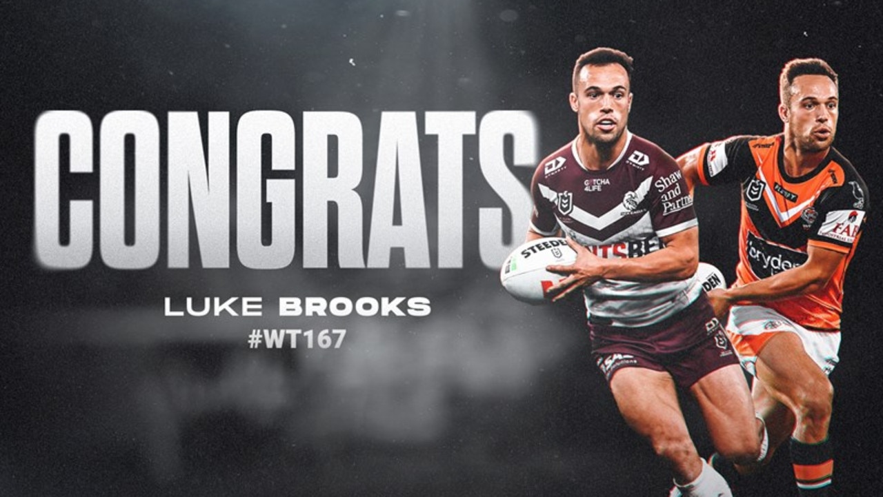 The Tigers' congratulations post to Luke Brooks.