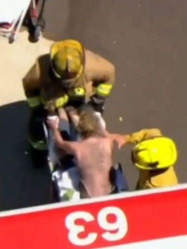 The actress was assisted by emergency services. Picture: Fox 11