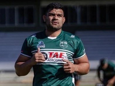 David Fifita training with the Ipswich Jets this week. Credit: Supplied.