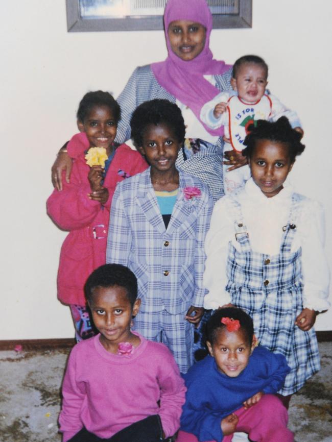 Yacqub Khayre as a boy, with family members. Pictures: Supplied by his uncle, Ibrahim Khayre