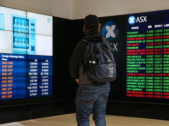 SYDNEY, AUSTRALIA  - Newswire Photos  AUGUST 08 2023: A view of the digital boards at the Australian Stock Exchange in Sydney. Picture NCA Newswire/ Gaye Gerard