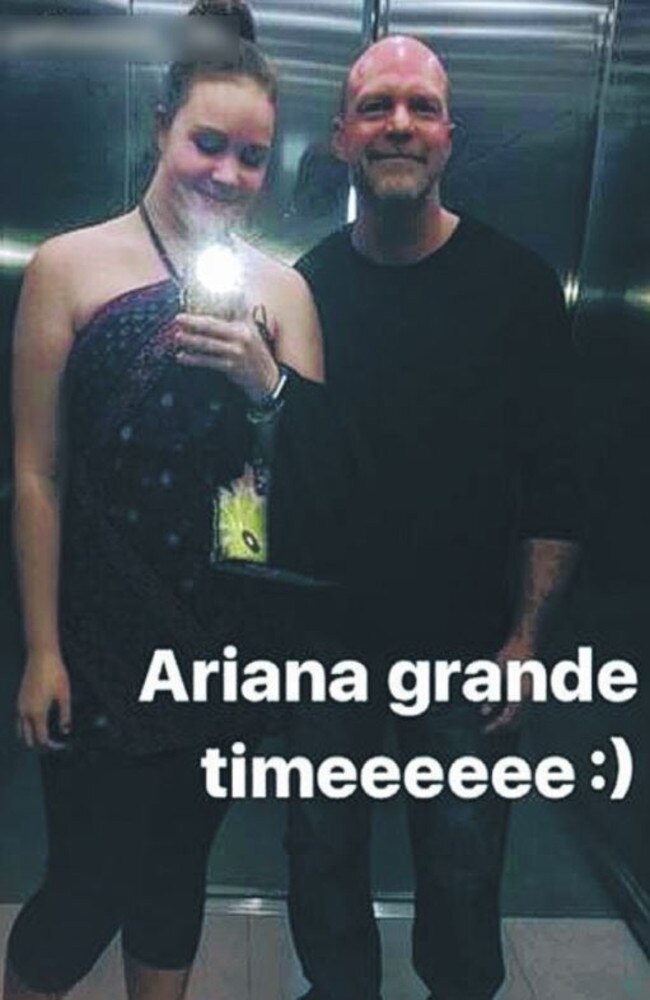 David and Peta Black in an Instagram post before the Aria Grande concert. Picture: Supplied