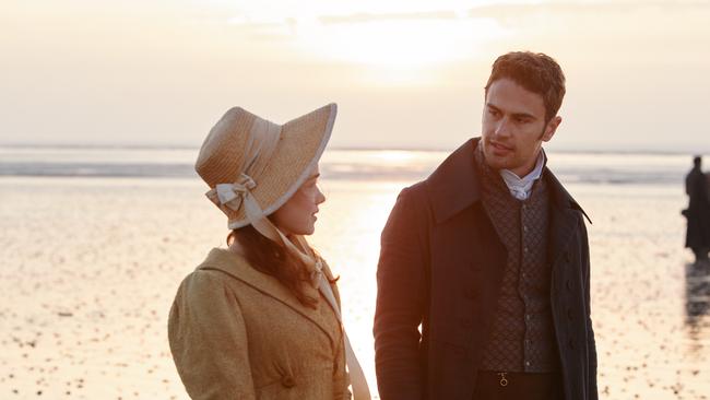 Rose Williams and Theo James in a scene from Sanditon. Picture: BBC First.