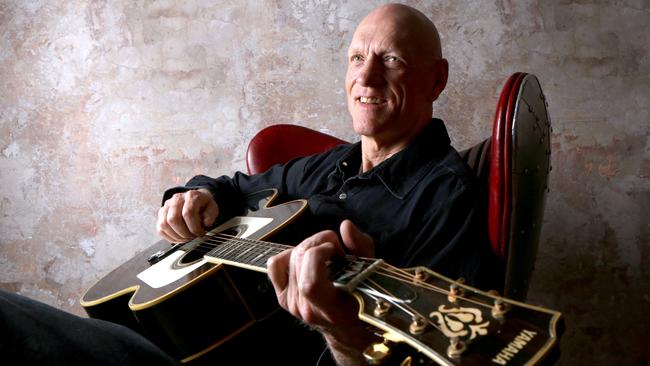 Former minister Peter Garrett, in Sydney, has returned to his first love, with the release of a solo album pending and a tour next year with Midnight Oil. Picture: James Croucher.